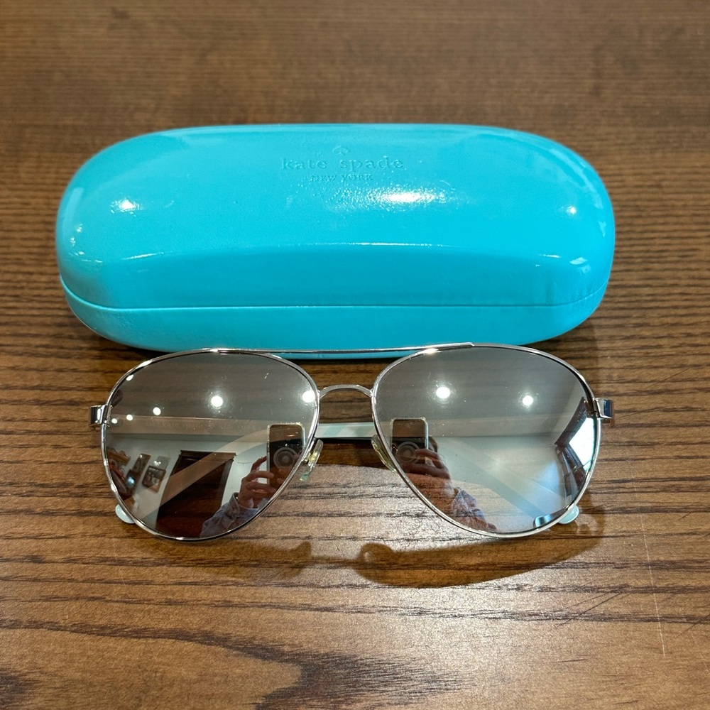 Kate Spade Metallic Aviator Sunglasses